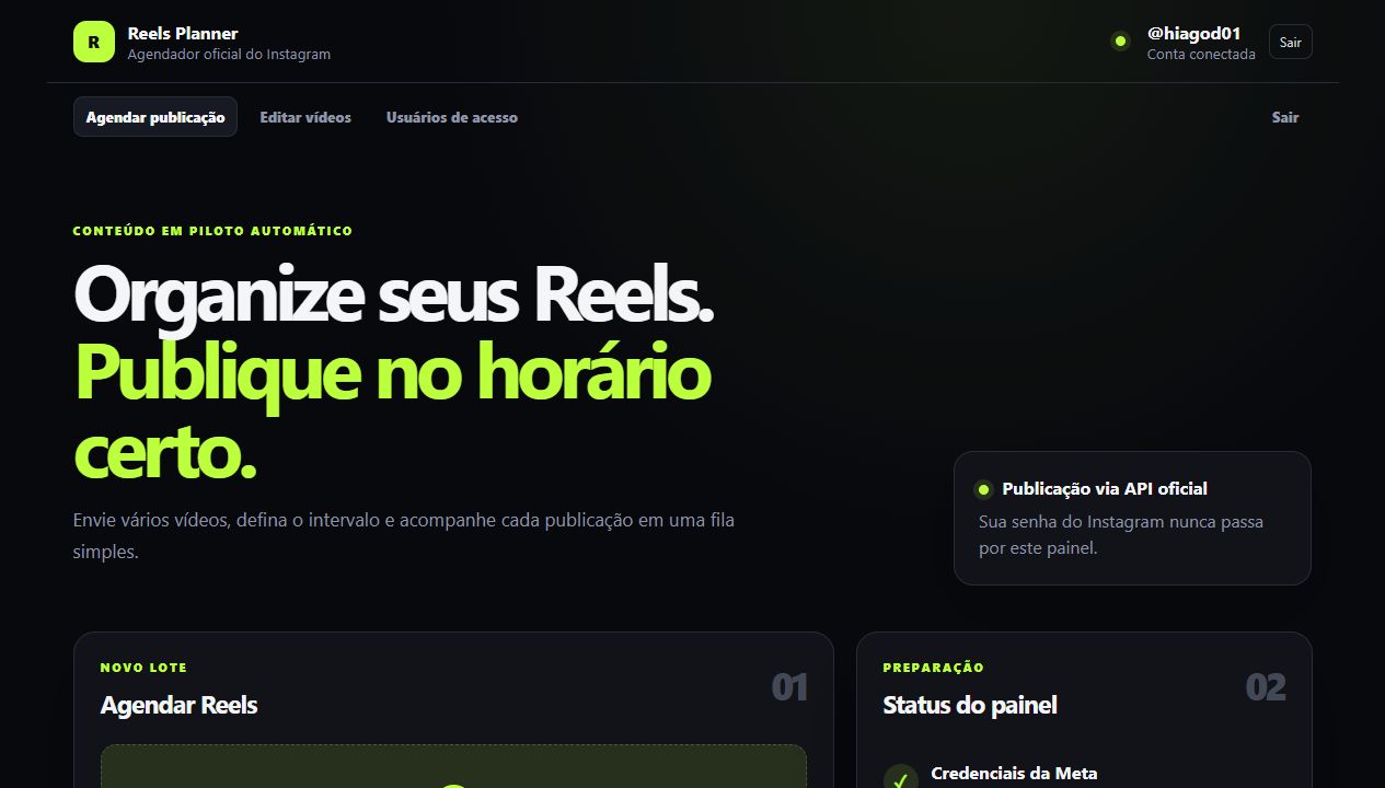 Print do agendador de Reels